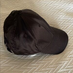 Black Satin Baseball Hat Unisex